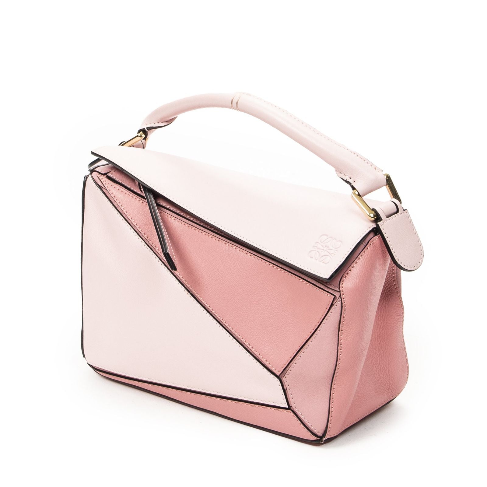Loewe Mini Puzzle Bag Pink Calfskin Leather