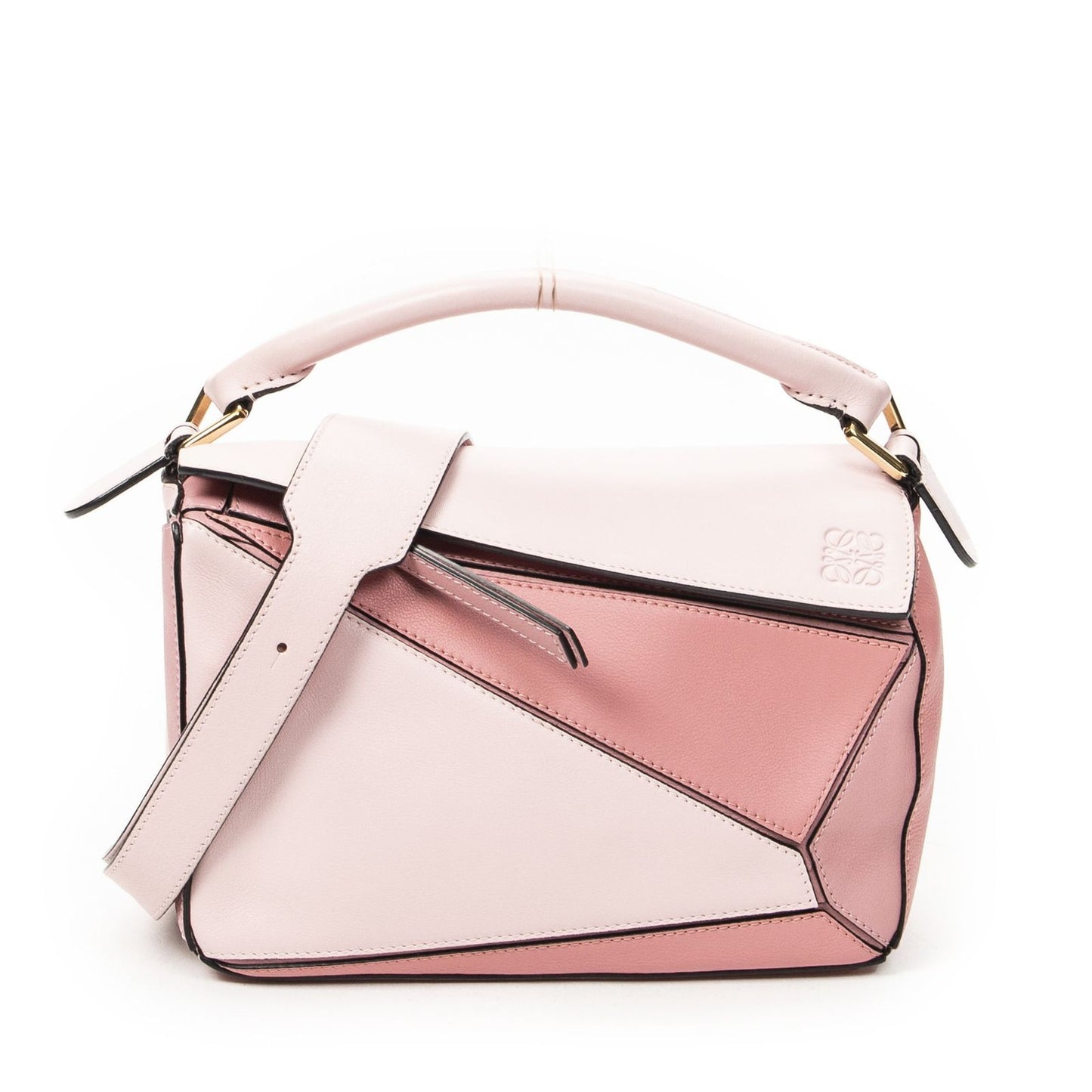 Loewe Mini Puzzle Bag Pink Calfskin Leather
