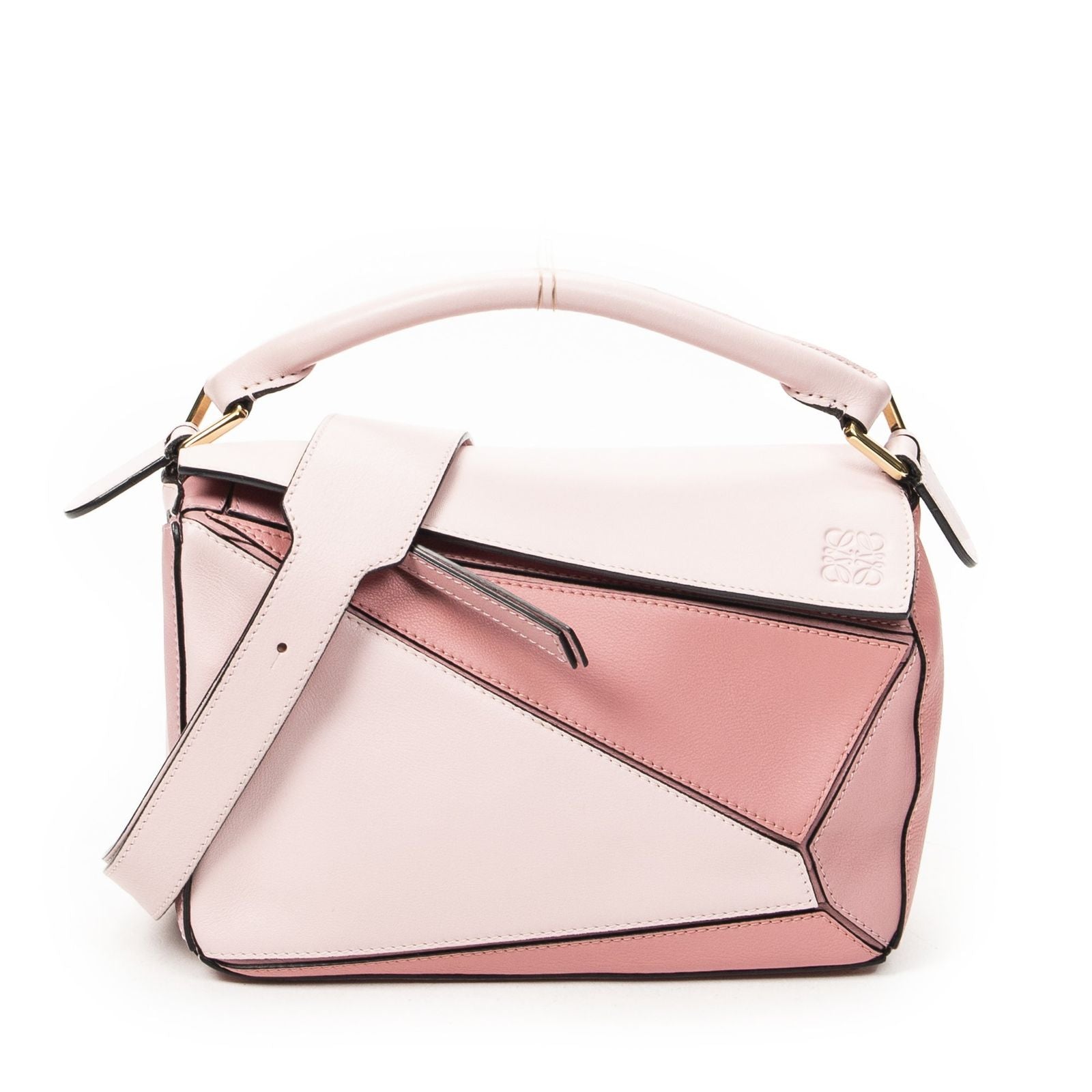 Loewe Mini Puzzle Bag Pink Calfskin Leather