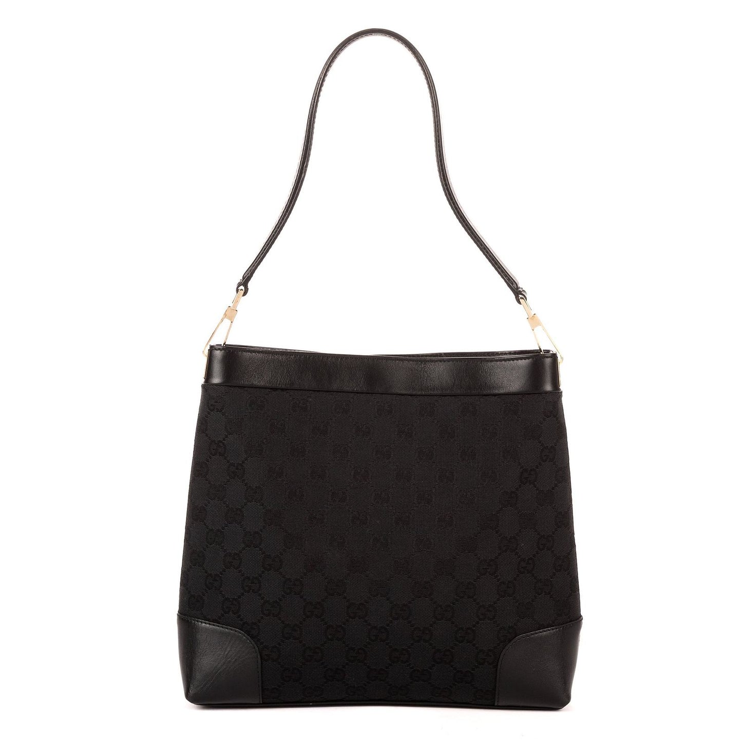Gucci Shoulder Hobo Black GG Canvas