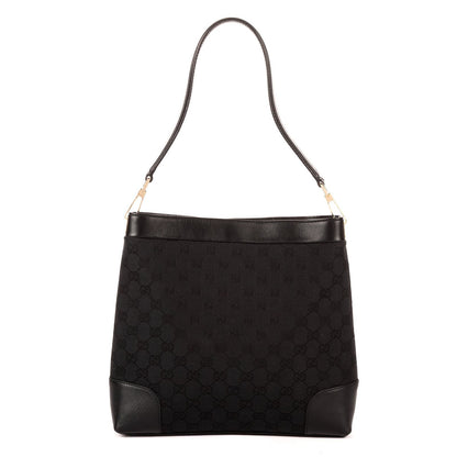 Gucci Shoulder Hobo Black GG Canvas
