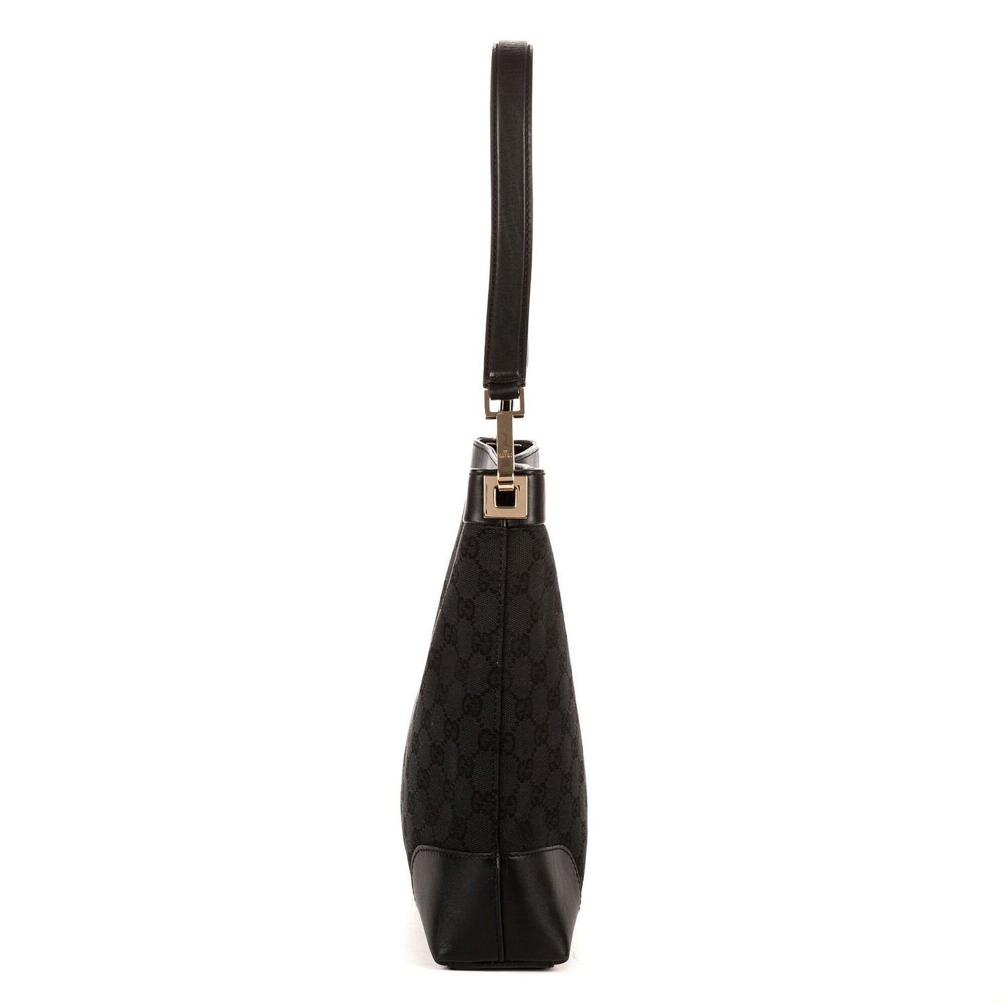Gucci Shoulder Hobo Black GG Canvas