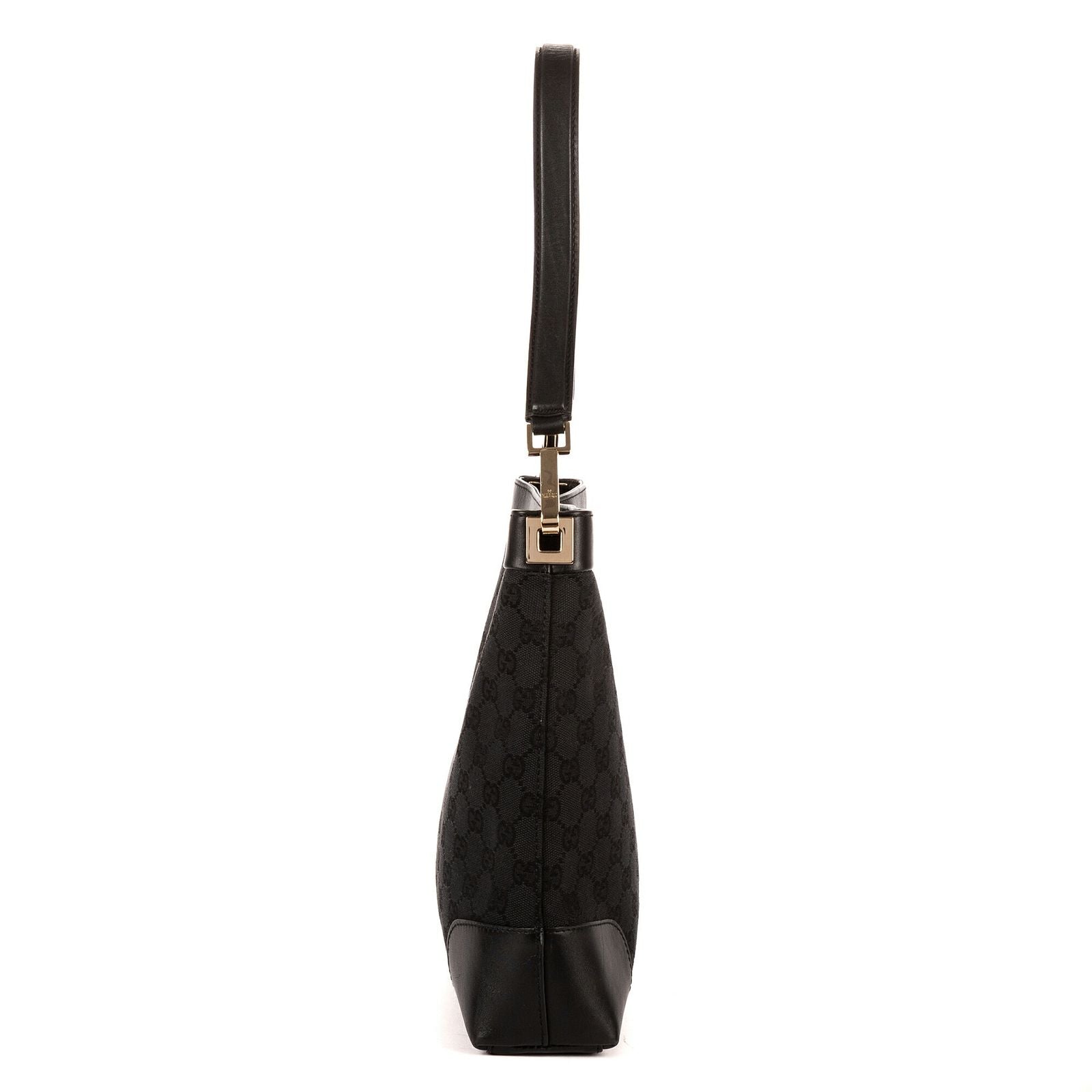 Gucci Shoulder Hobo Black GG Canvas