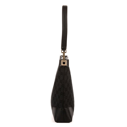 Gucci Shoulder Hobo Black GG Canvas