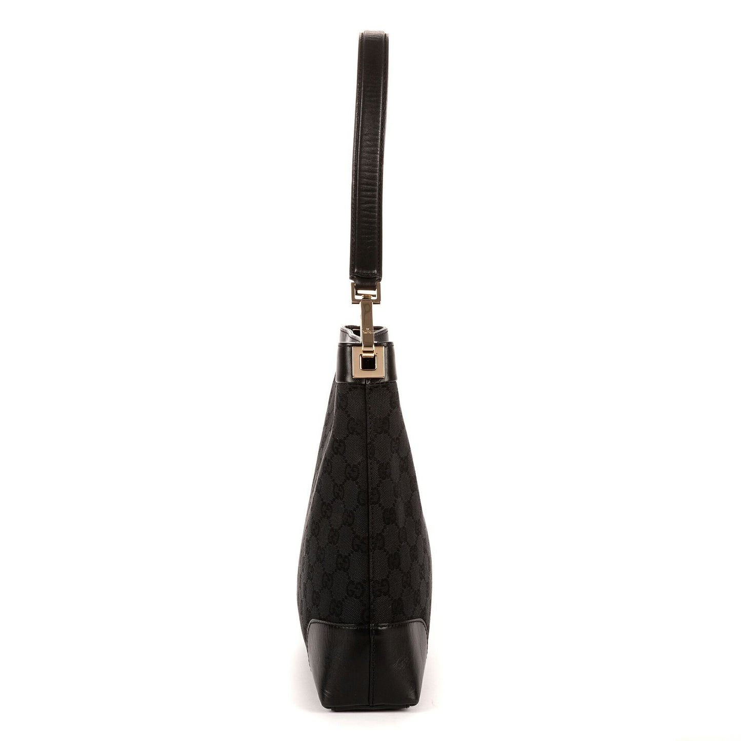 Gucci Shoulder Hobo Black GG Canvas