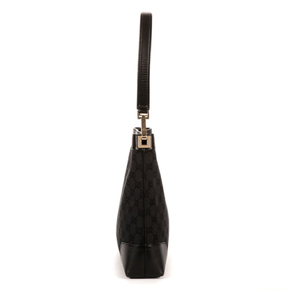 Gucci Shoulder Hobo Black GG Canvas