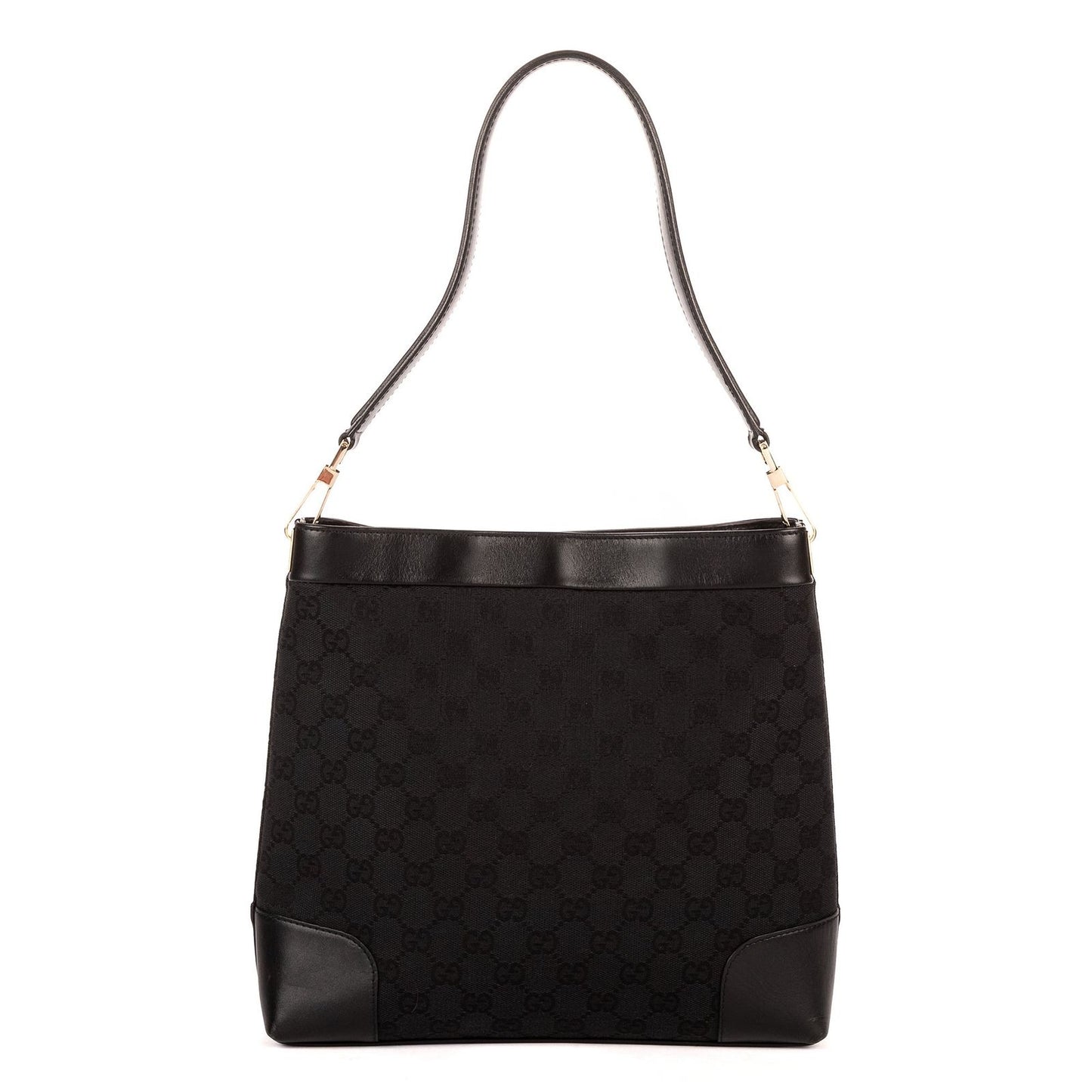 Gucci Shoulder Hobo Black GG Canvas