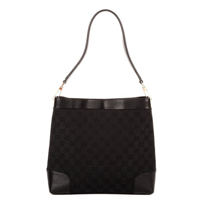 Gucci Shoulder Hobo Black GG Canvas