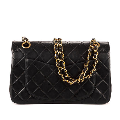 Chanel Quilted Double Flap Black Lambskin Leather