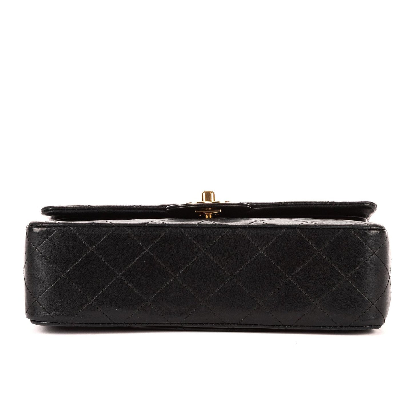 Chanel Quilted Double Flap Black Lambskin Leather