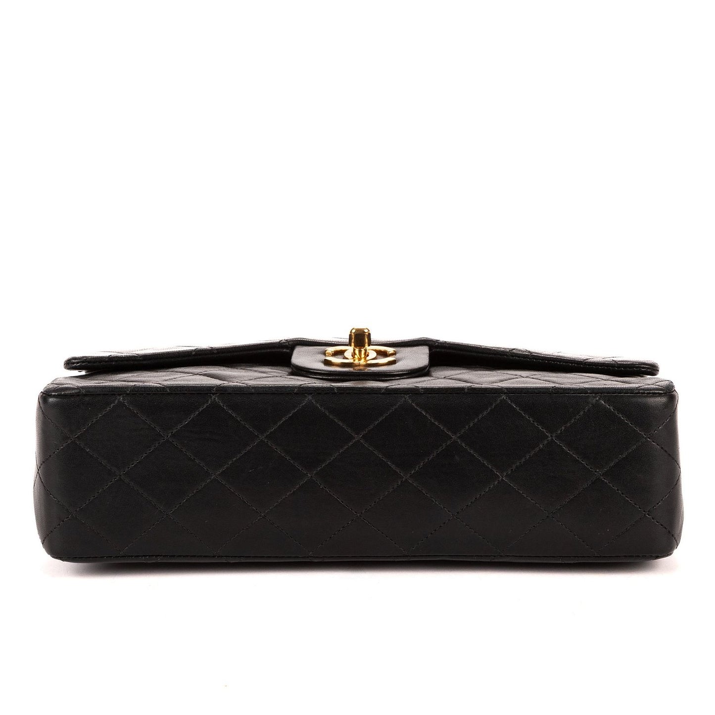 Chanel Quilted Double Flap Black Lambskin Leather