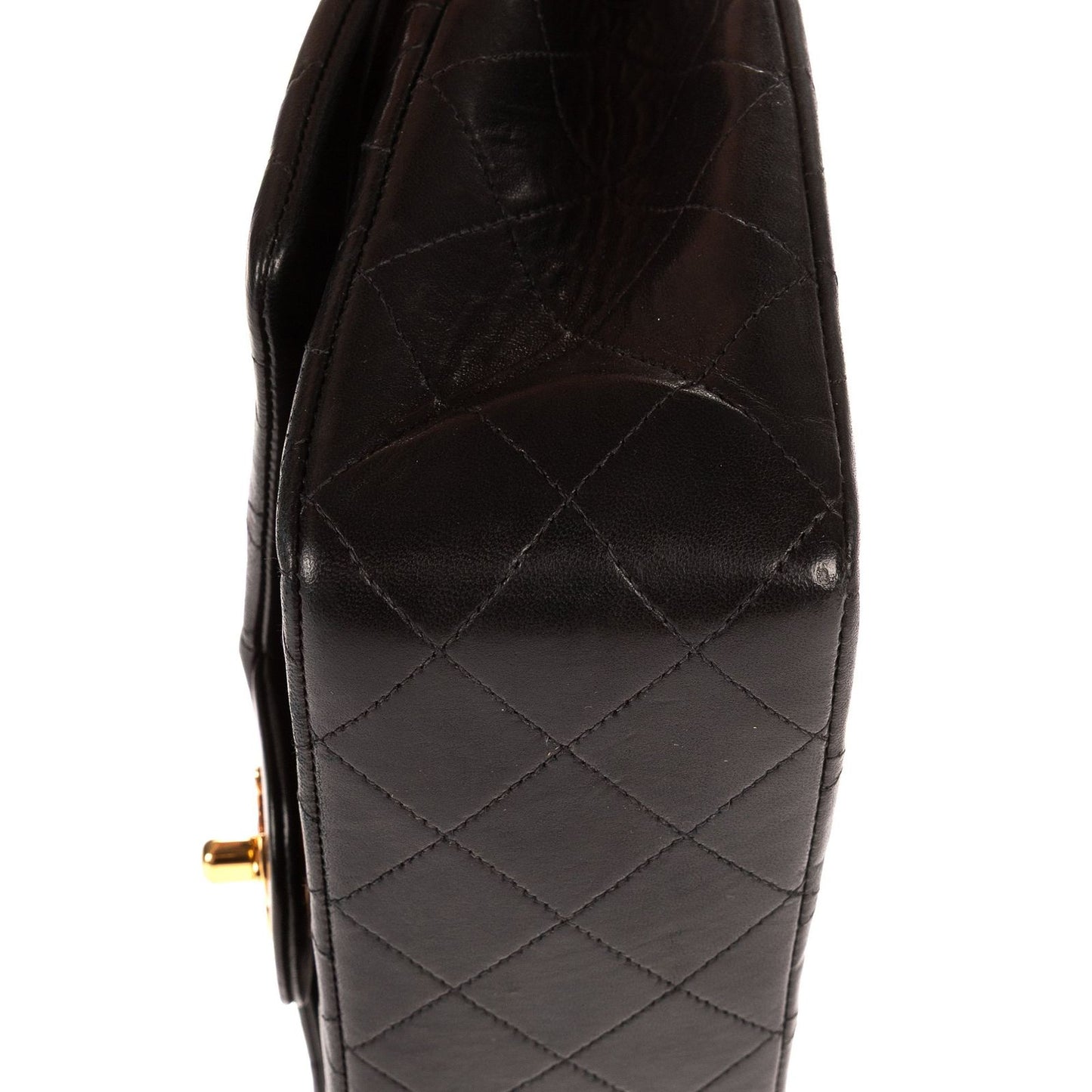 Chanel Quilted Double Flap Black Lambskin Leather