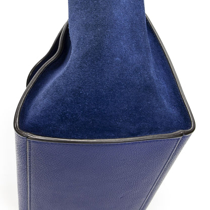 Celine Small Medium Swing Royal Blue Gray Calfskin Leather