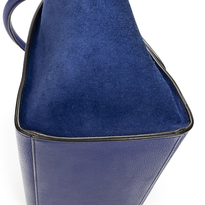 Celine Small Medium Swing Royal Blue Gray Calfskin Leather