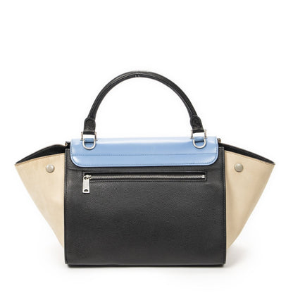 Celine Small Medium Swing Black Blue Beige Calfskin Leather