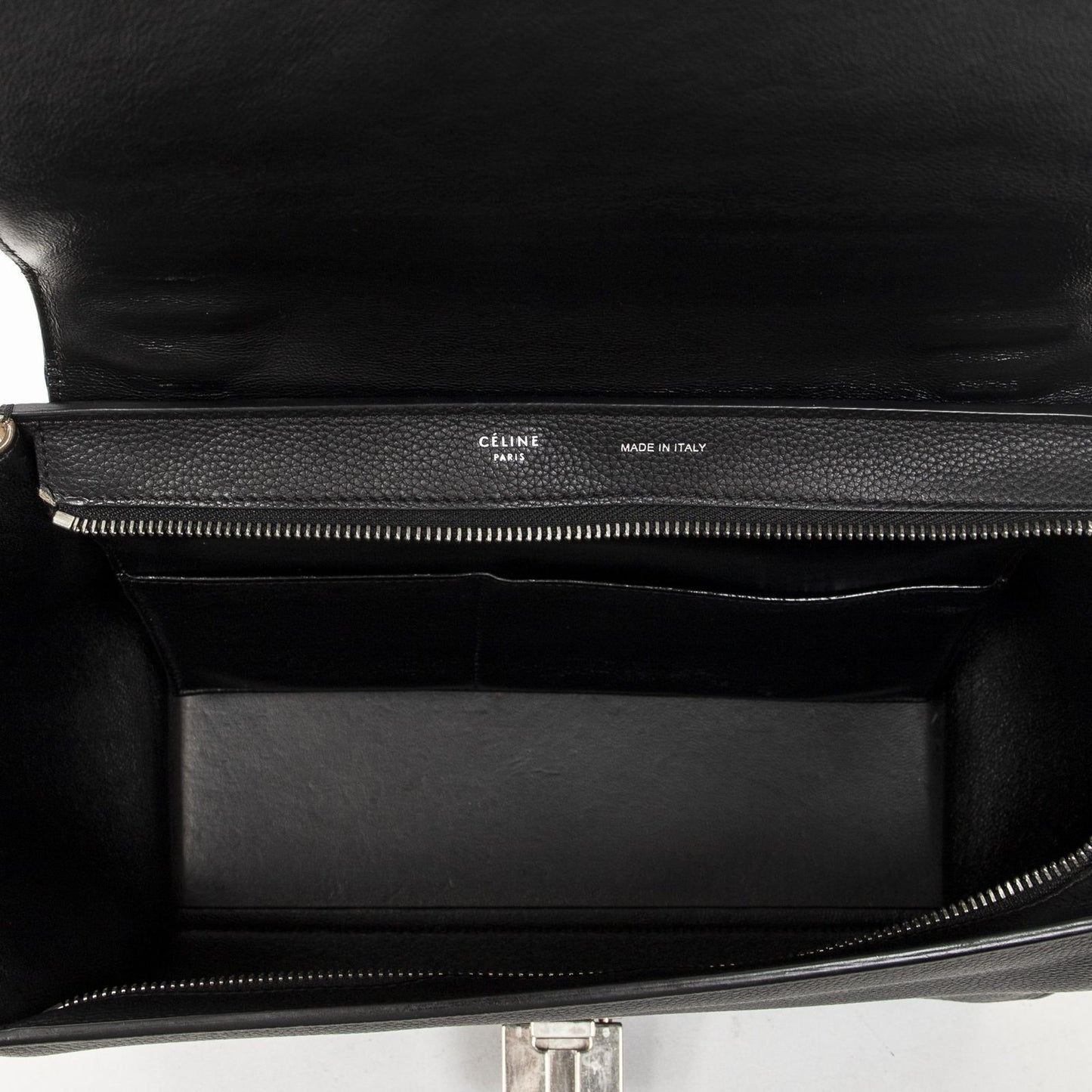Celine Small Medium Swing Black Blue Beige Calfskin Leather