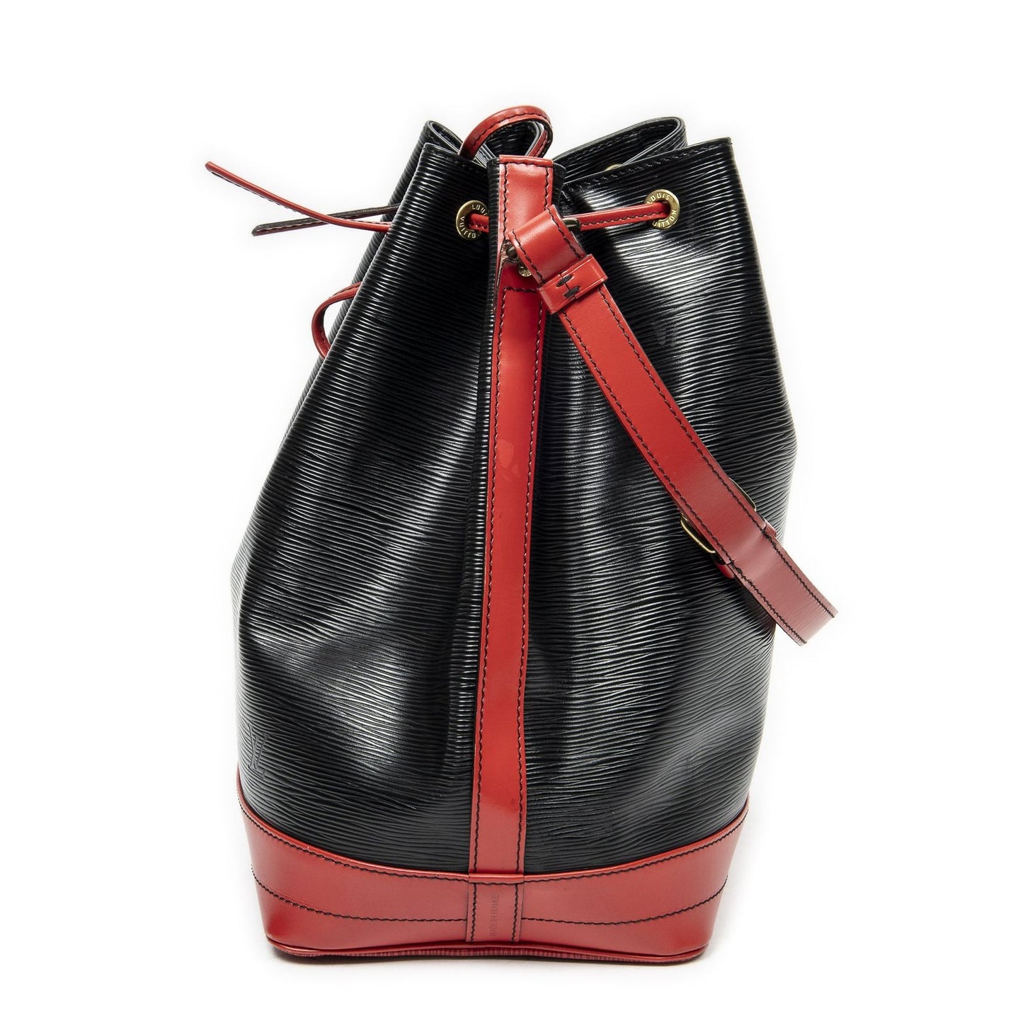 Louis Vuitton Noe Bicolor Black Red Epi Handbag