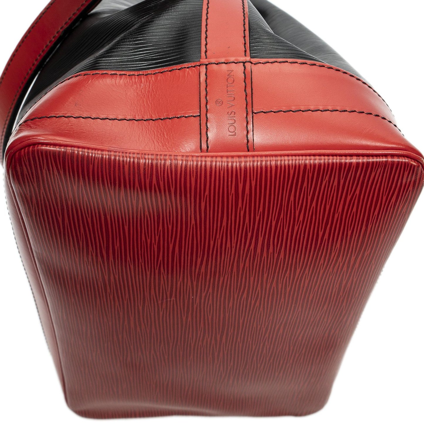 Louis Vuitton Noe Bicolor Black Red Epi Handbag
