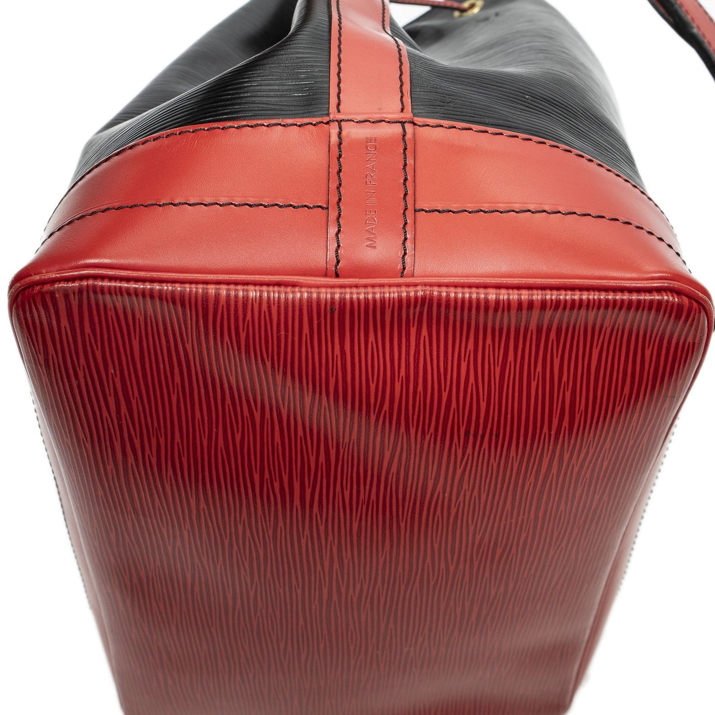 Louis Vuitton Noe Bicolor Black Red Epi Handbag