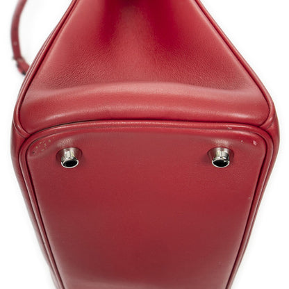 Dior Large Diorissimo Tote Red Smooth Scarf Skin Leather