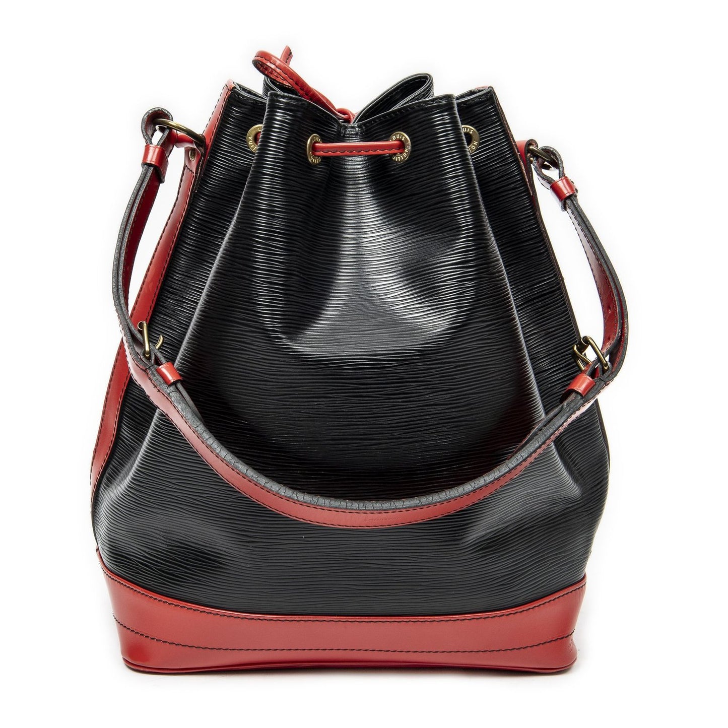 Louis Vuitton Noe Bicolor Black Red Epi Handbag