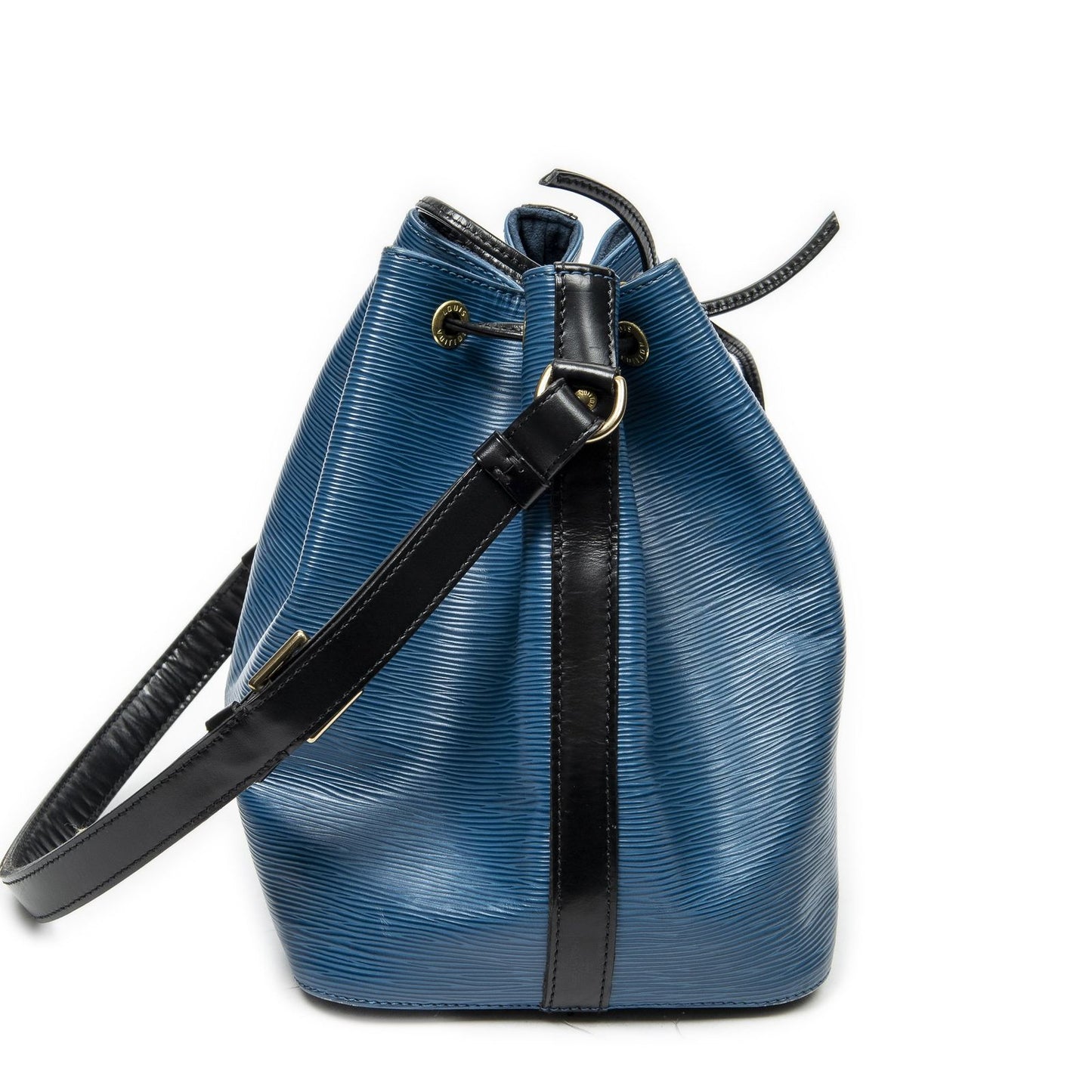 Louis Vuitton Noe Bicolor Blue Black Epi Handbag