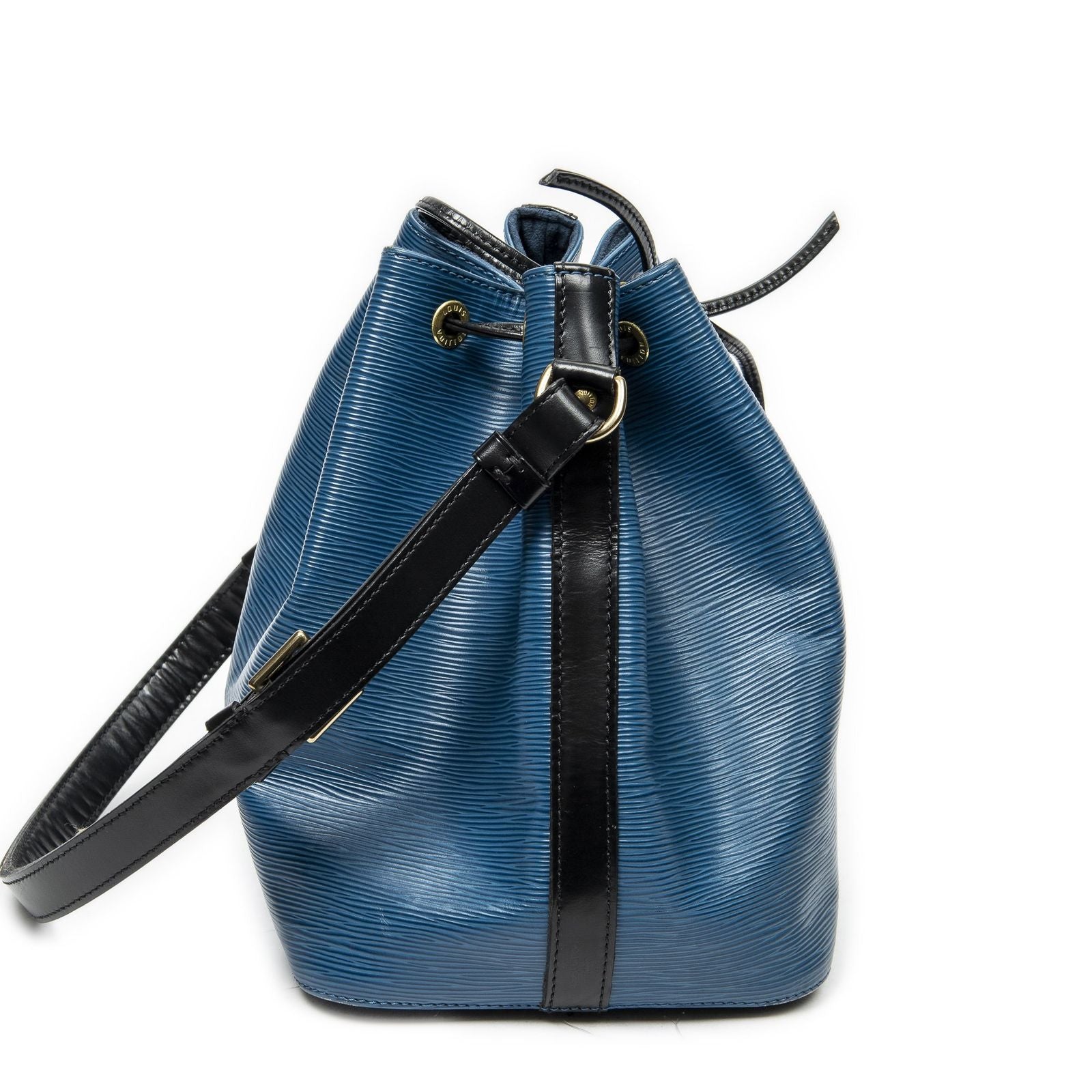 Louis Vuitton Noe Bicolor Blue Black Epi Handbag