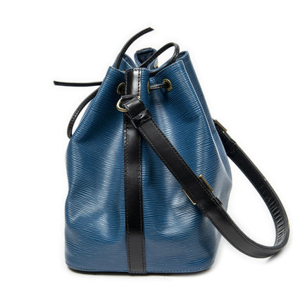 Louis Vuitton Noe Bicolor Blue Black Epi Handbag