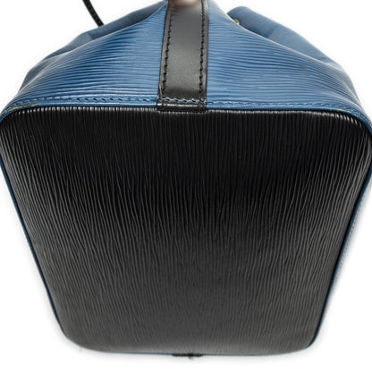 Louis Vuitton Noe Bicolor Blue Black Epi Handbag