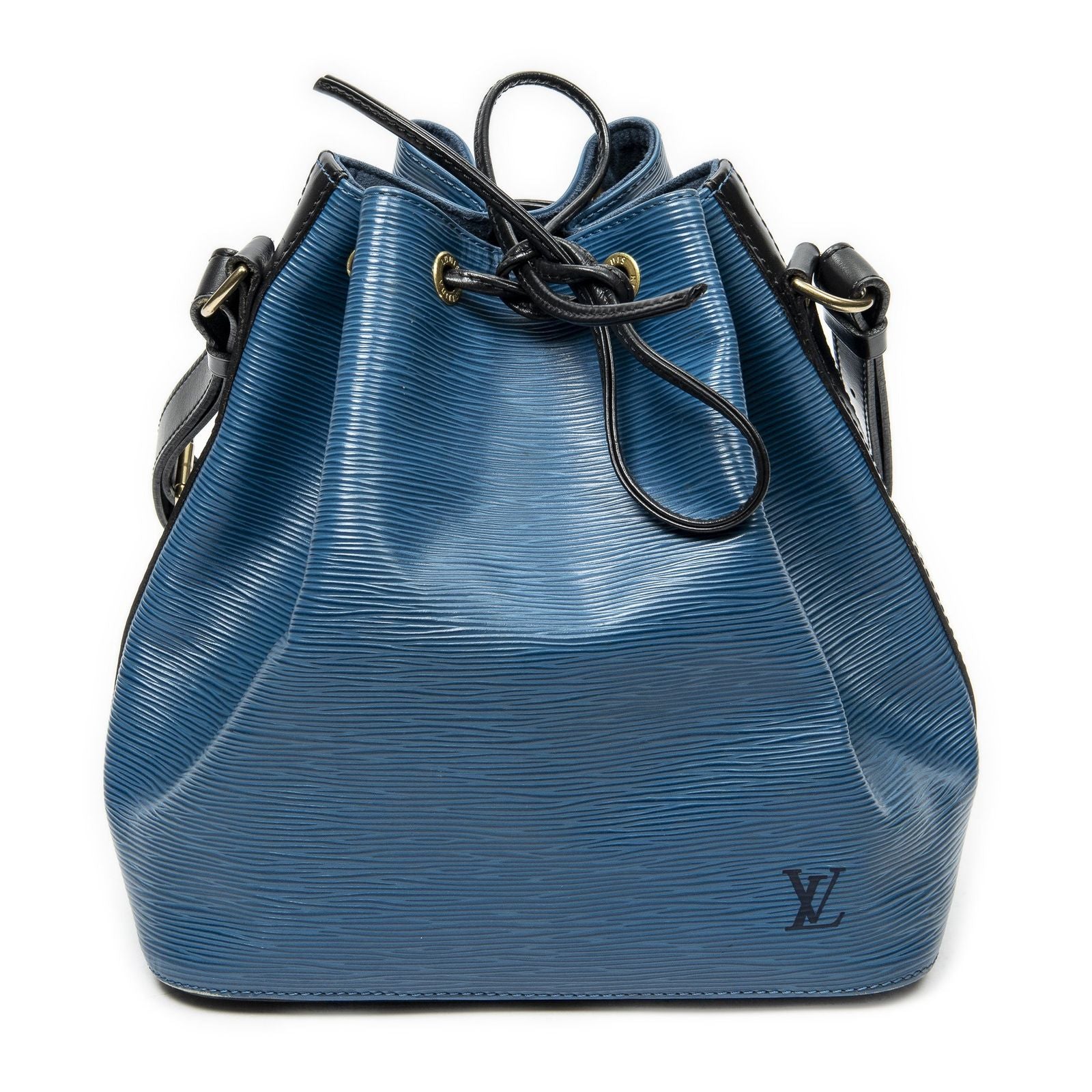 Louis Vuitton Noe Bicolor Blue Black Epi Handbag
