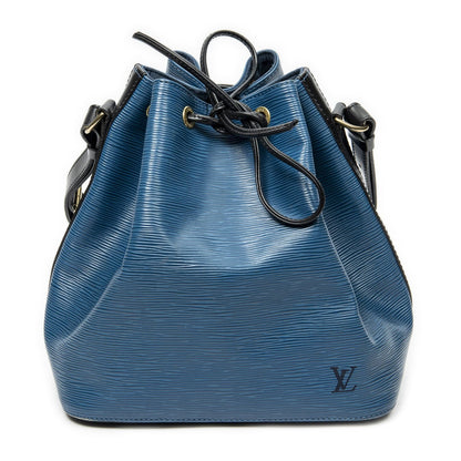 Louis Vuitton Noe Bicolor Blue Black Epi Handbag
