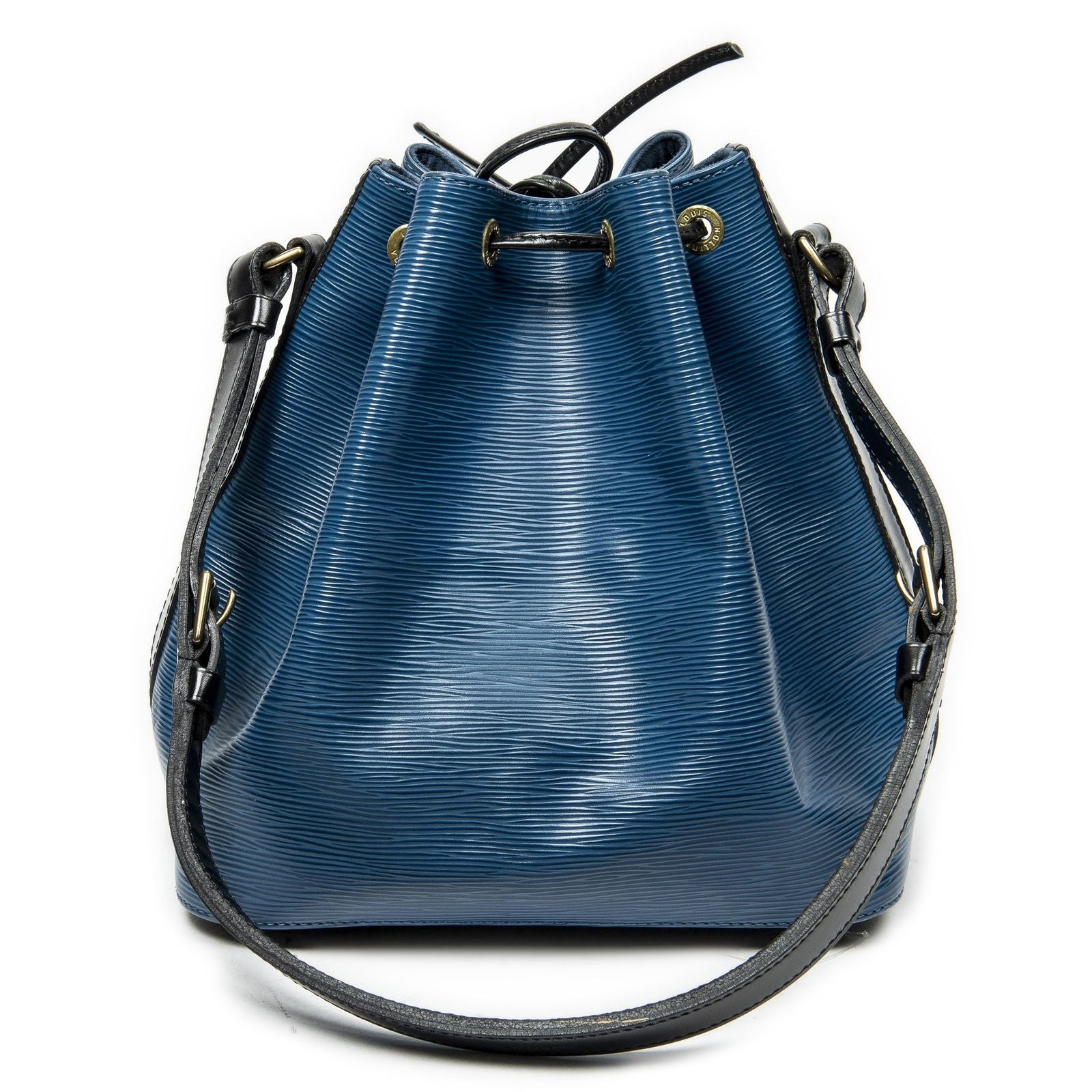 Louis Vuitton Noe Bicolor Blue Black Epi Handbag