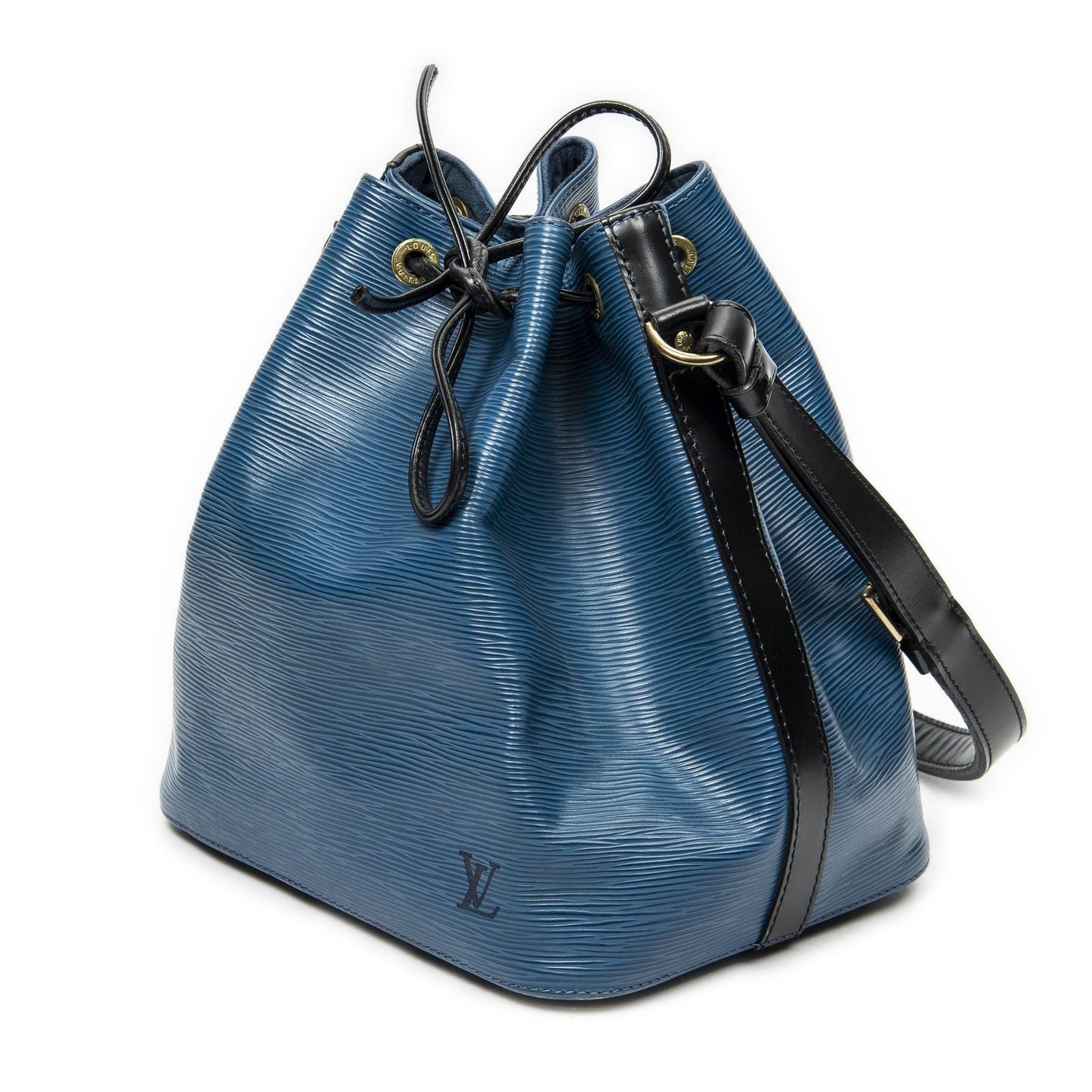 Louis Vuitton Noe Bicolor Blue Black Epi Handbag