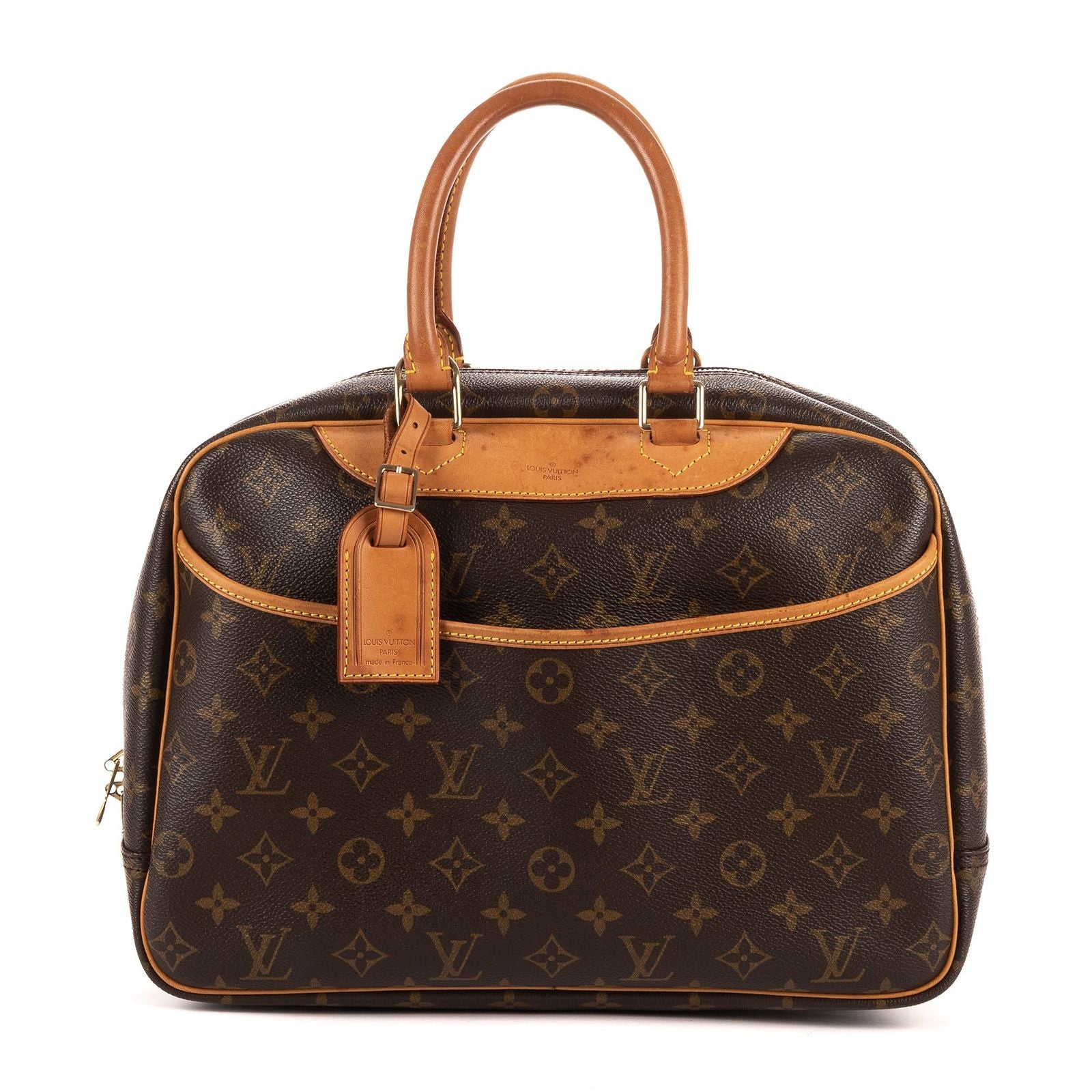 Louis Vuitton Deauville Brown Monogram Canvas Handbag