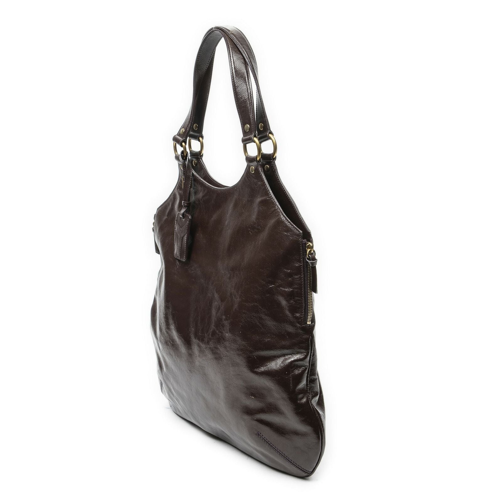 Saint Laurent Yves Metropolis Tribute Tote Toba Gandypatent Leather