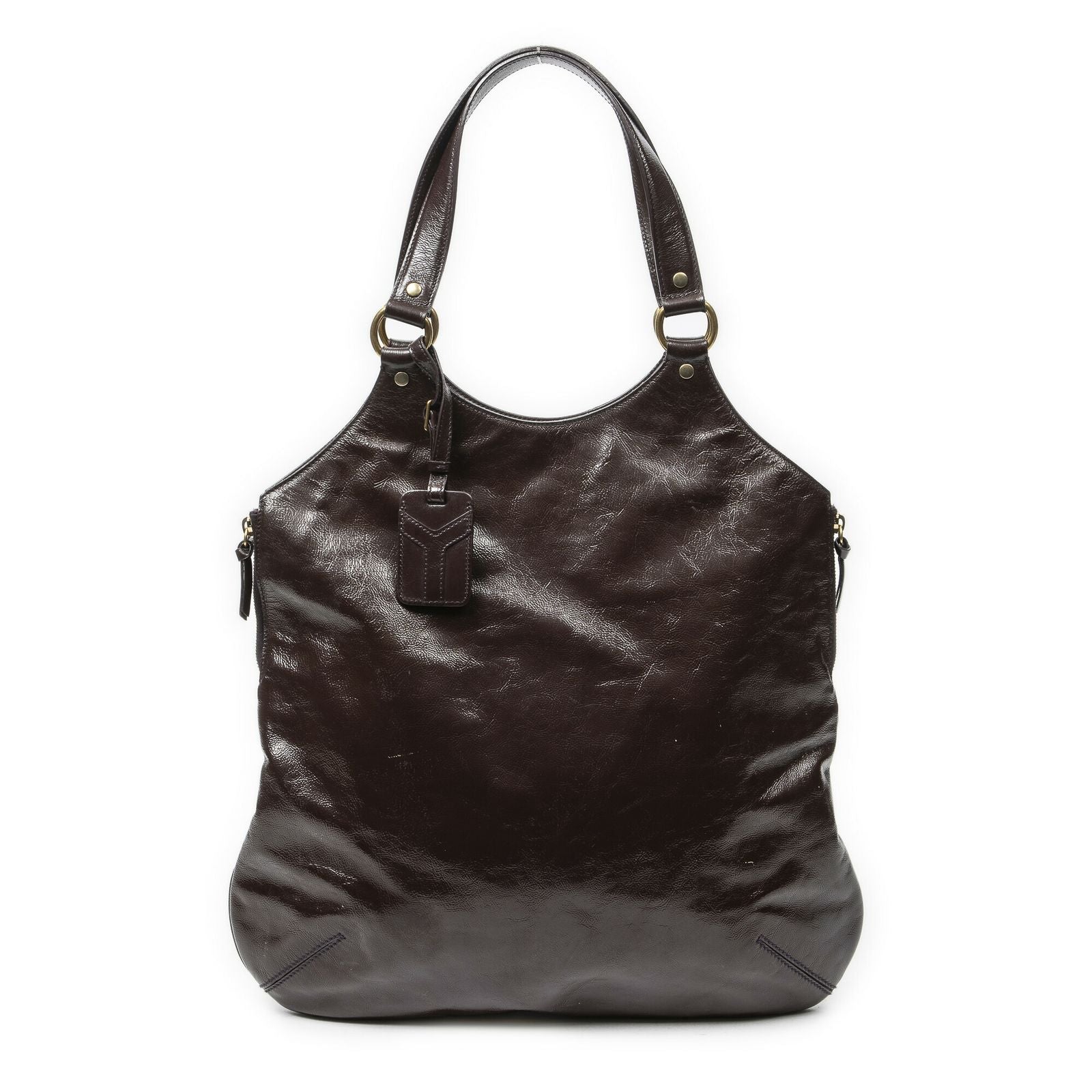 Saint Laurent Yves Metropolis Tribute Tote Toba Gandypatent Leather