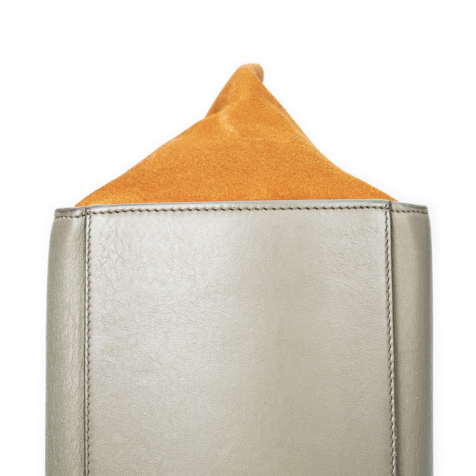 Celine Small Tricolor Trapeze Black Gray Orange Calfskin Leather