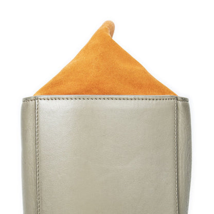 Celine Small Tricolor Trapeze Black Gray Orange Calfskin Leather