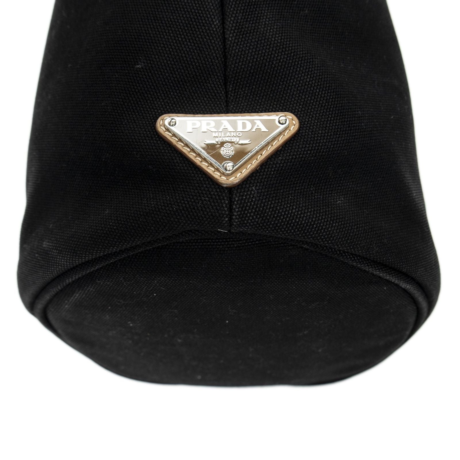 Prada GST Tote Black Canapa Canvas