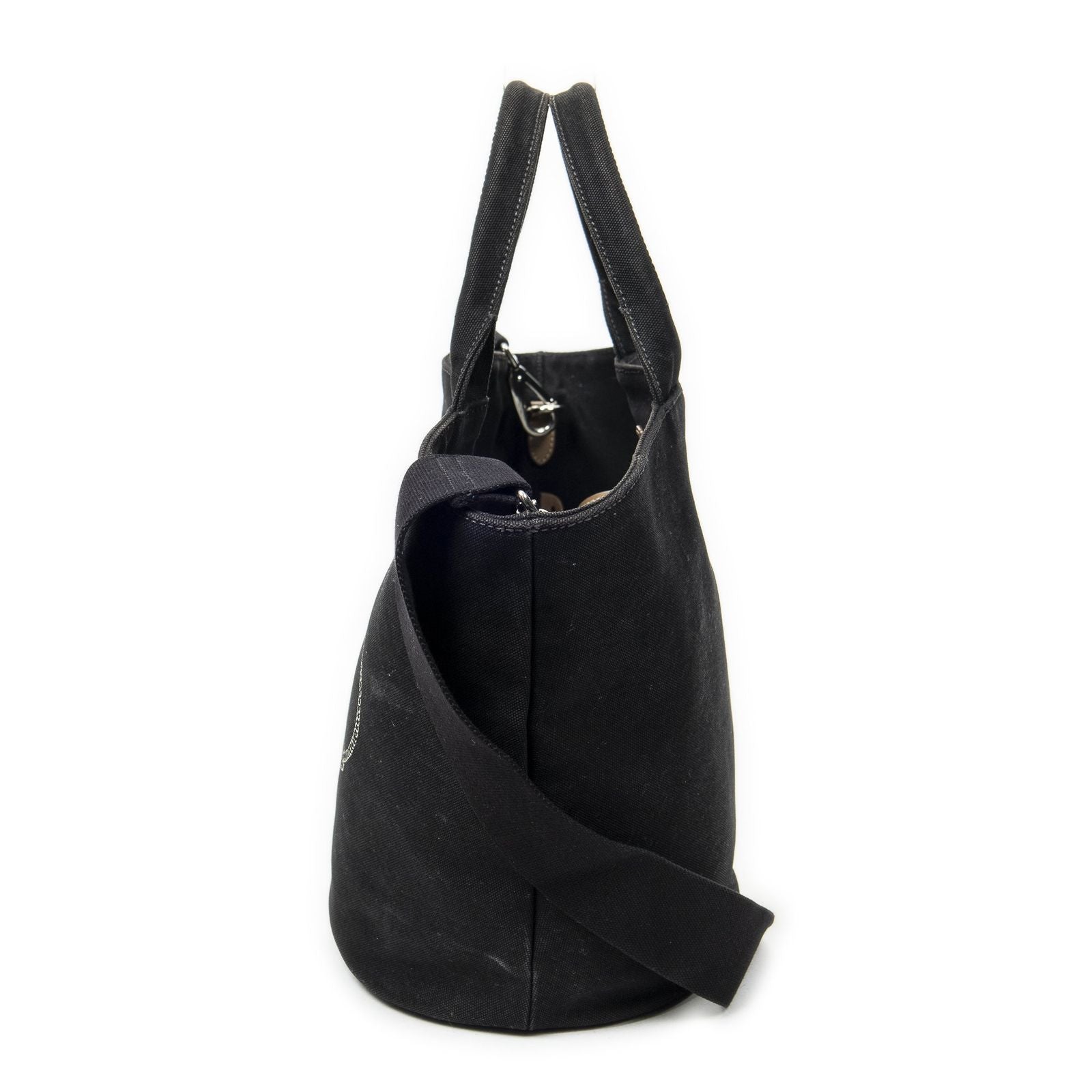 Prada GST Tote Black Canapa Canvas