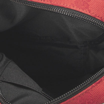 Gucci Square Pochette Crossbody Red Black GG Canvas
