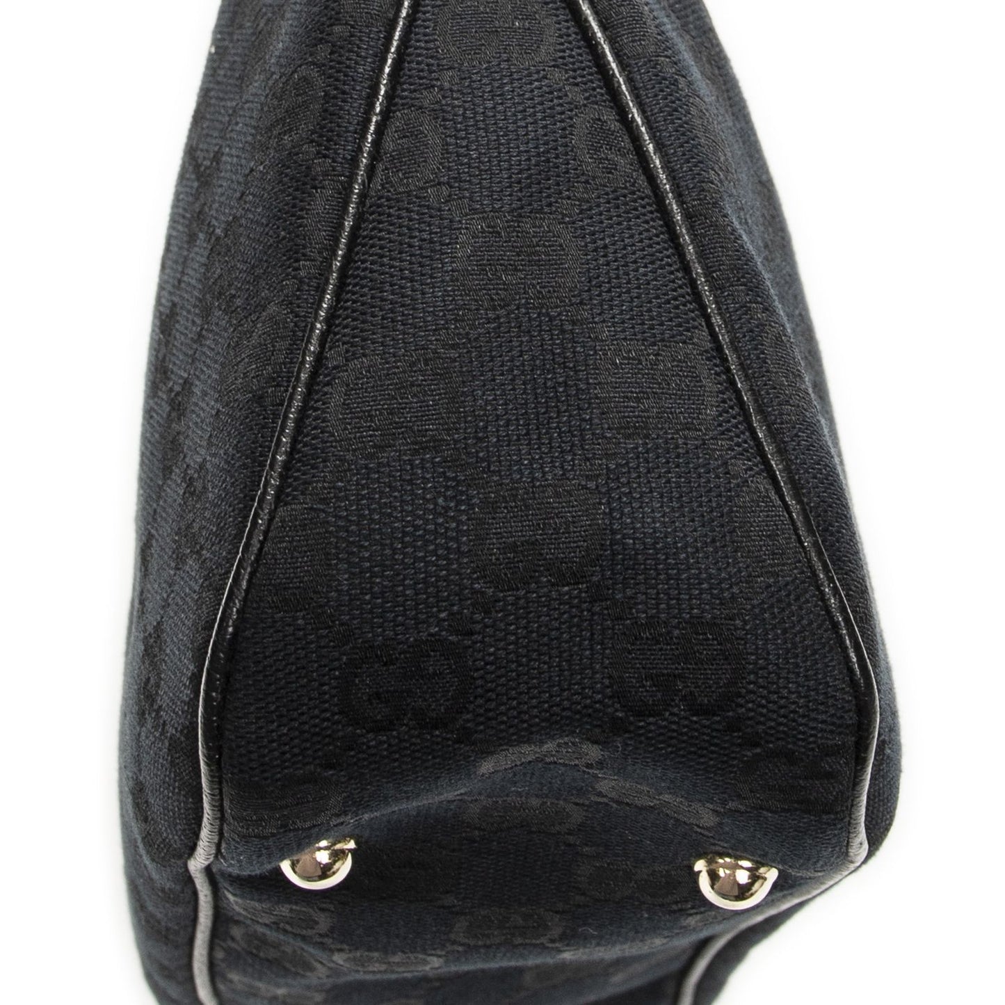 Gucci Bamboo Handbag Black GG Canvas