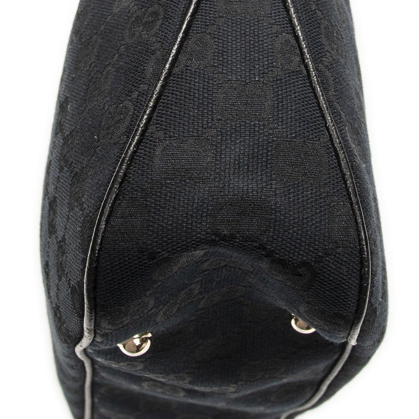 Gucci Bamboo Handbag Black GG Canvas