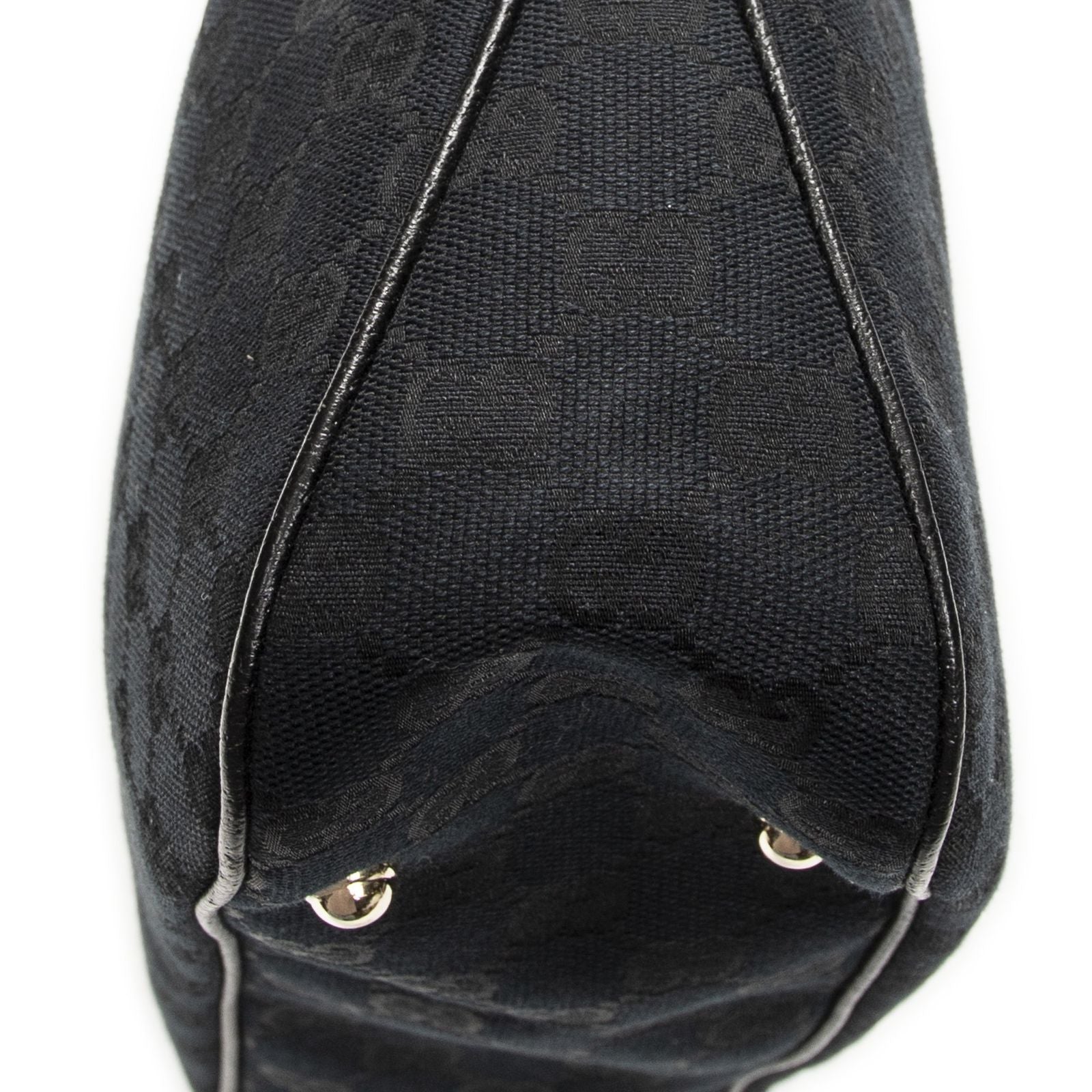 Gucci Bamboo Handbag Black GG Canvas