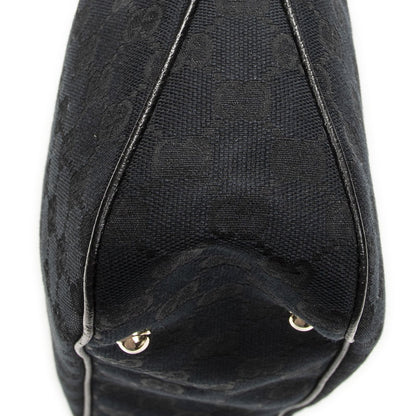 Gucci Bamboo Handbag Black GG Canvas