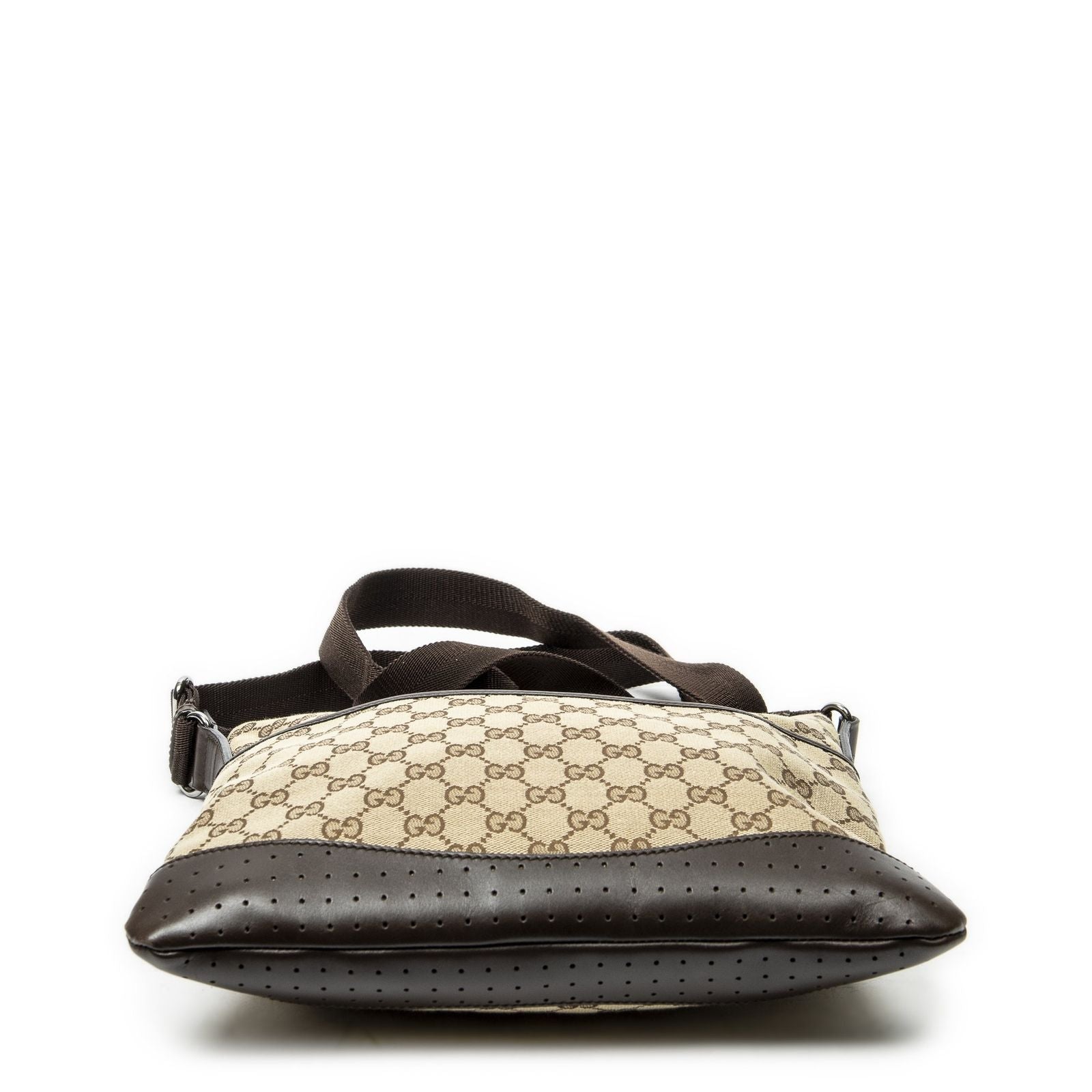 Gucci Web Media Messenger Brown Beige GG Canvas