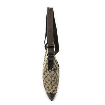 Gucci Web Media Messenger Brown Beige GG Canvas