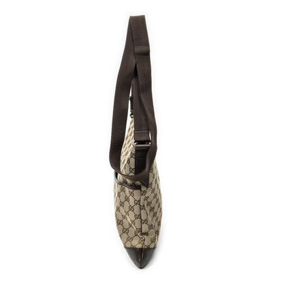 Gucci Web Media Messenger Brown Beige GG Canvas