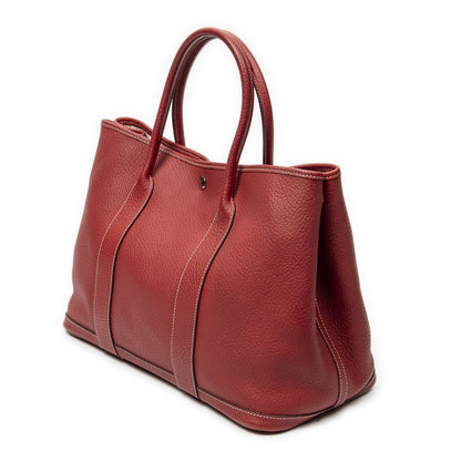 Hermes Garden Party Red Negonda Leather