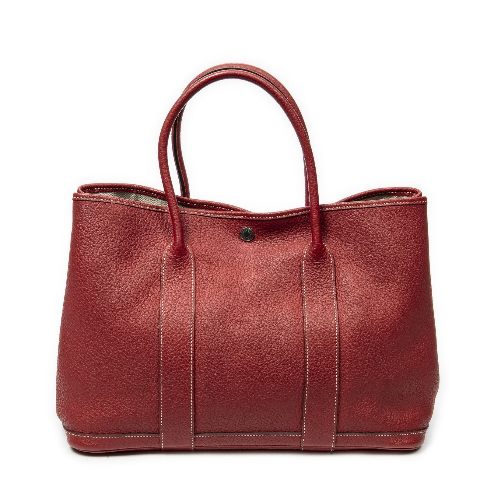 Hermes Garden Party Red Negonda Leather